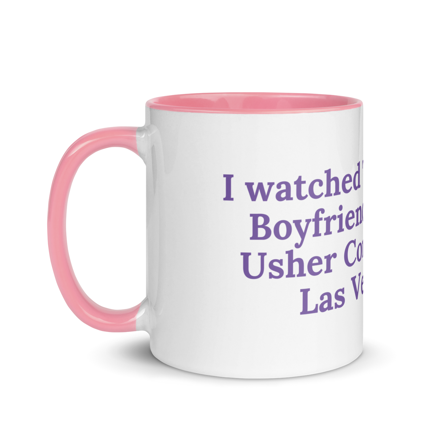 Usher Pink & White Mug